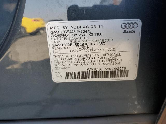 Photo 11 VIN: WA1CFAFP2BA092578 - AUDI Q5 