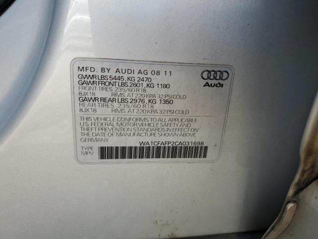 Photo 12 VIN: WA1CFAFP2CA031698 - AUDI Q5 PREMIUM 