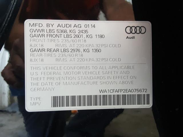 Photo 9 VIN: WA1CFAFP2EA075672 - AUDI Q5 