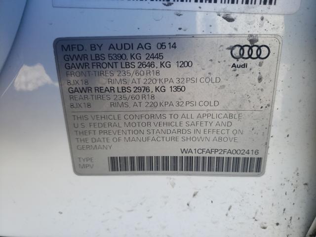 Photo 9 VIN: WA1CFAFP2FA002416 - AUDI Q5 