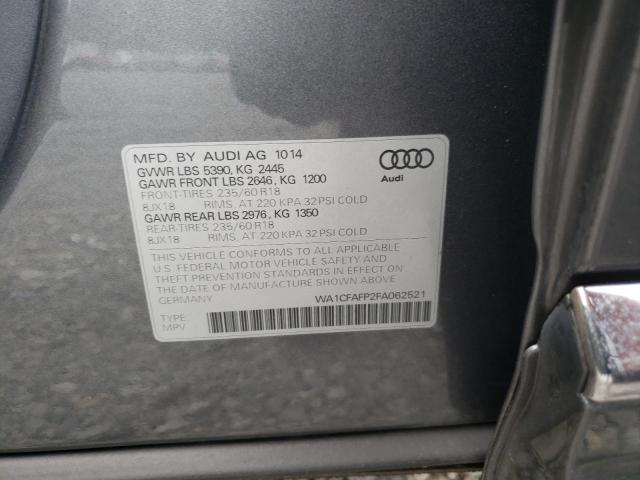 Photo 9 VIN: WA1CFAFP2FA062521 - AUDI Q5 PREMIUM 