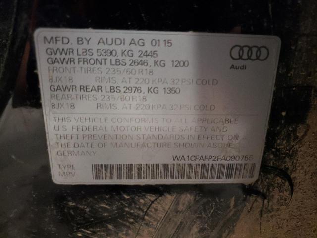 Photo 12 VIN: WA1CFAFP2FA090755 - AUDI Q5 PREMIUM 