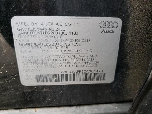 Photo 11 VIN: WA1CFAFP3CA001478 - AUDI Q5 PREMIUM 