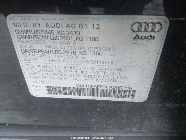 Photo 8 VIN: WA1CFAFP3CA080098 - AUDI Q5 