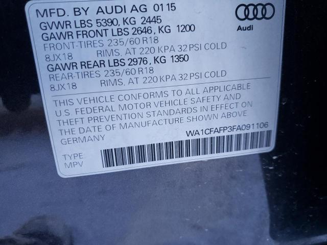 Photo 9 VIN: WA1CFAFP3FA091106 - AUDI Q5 PREMIUM 