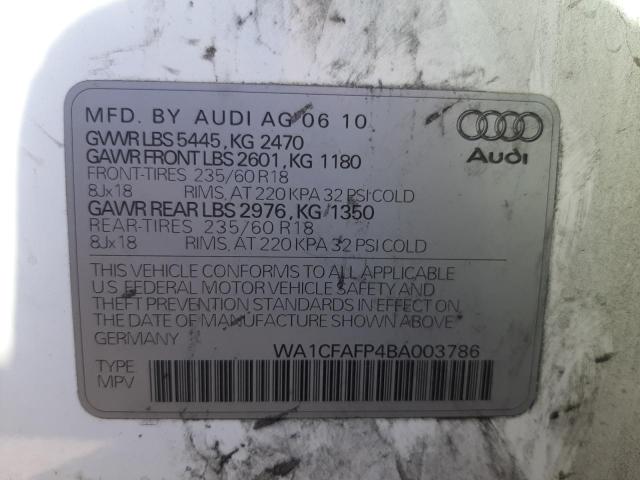 Photo 9 VIN: WA1CFAFP4BA003786 - AUDI Q5 PREMIUM 