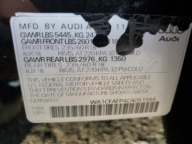 Photo 11 VIN: WA1CFAFP4CA051984 - AUDI Q5 PREMIUM 