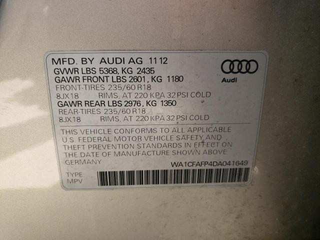 Photo 12 VIN: WA1CFAFP4DA041649 - AUDI Q5 