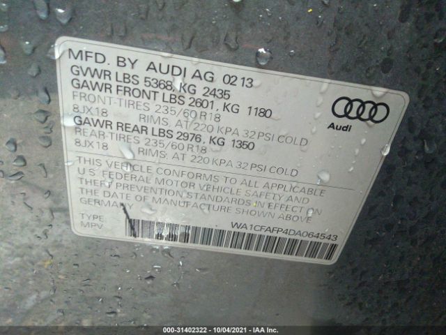 Photo 8 VIN: WA1CFAFP4DA064543 - AUDI Q5 