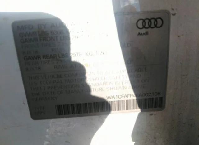 Photo 8 VIN: WA1CFAFP4EA002108 - AUDI Q5 