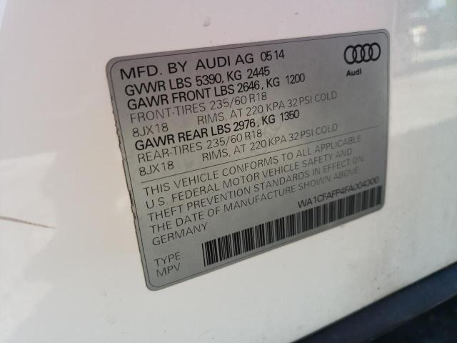 Photo 12 VIN: WA1CFAFP4FA004300 - AUDI Q5 PREMIUM 