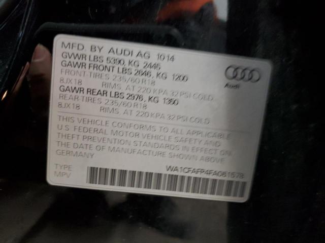 Photo 11 VIN: WA1CFAFP4FA061578 - AUDI Q5 PREMIUM 