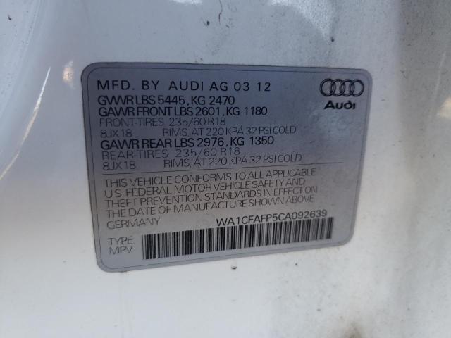 Photo 11 VIN: WA1CFAFP5CA092639 - AUDI Q5 PREMIUM 