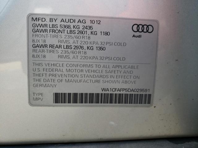 Photo 9 VIN: WA1CFAFP5DA029591 - AUDI Q5 