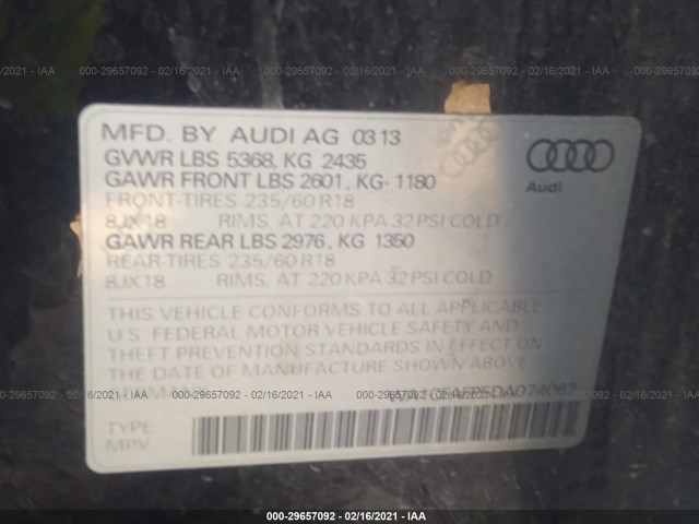 Photo 8 VIN: WA1CFAFP5DA074062 - AUDI Q5 