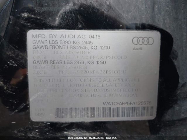 Photo 8 VIN: WA1CFAFP5FA129578 - AUDI Q5 