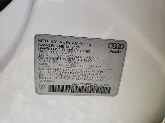 Photo 12 VIN: WA1CFAFP6CA097865 - AUDI Q5 PREMIUM 