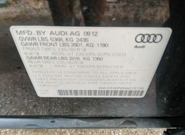 Photo 8 VIN: WA1CFAFP6DA013139 - AUDI Q5 