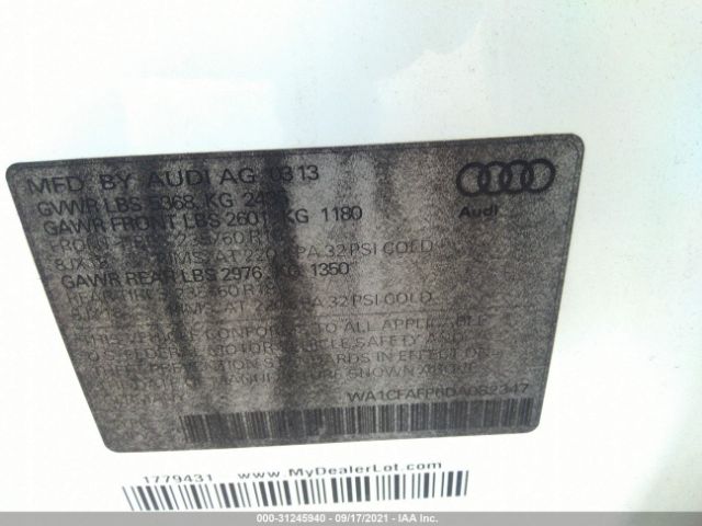 Photo 8 VIN: WA1CFAFP6DA082347 - AUDI Q5 