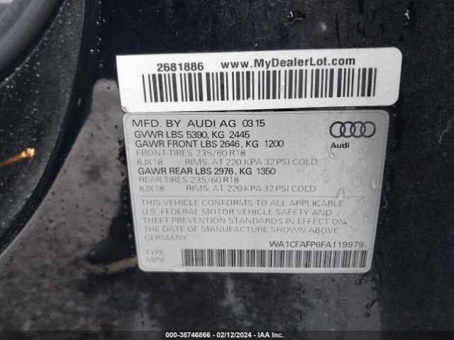 Photo 8 VIN: WA1CFAFP6FA119979 - AUDI Q5 