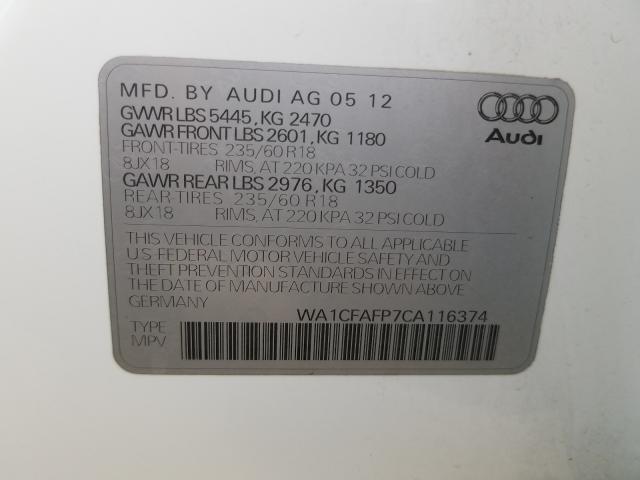 Photo 9 VIN: WA1CFAFP7CA116374 - AUDI Q5 PREMIUM 