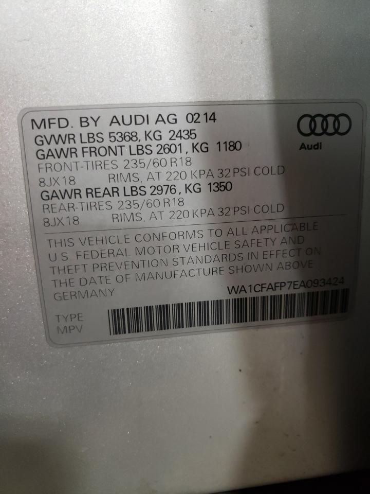 Photo 12 VIN: WA1CFAFP7EA093424 - AUDI Q5 