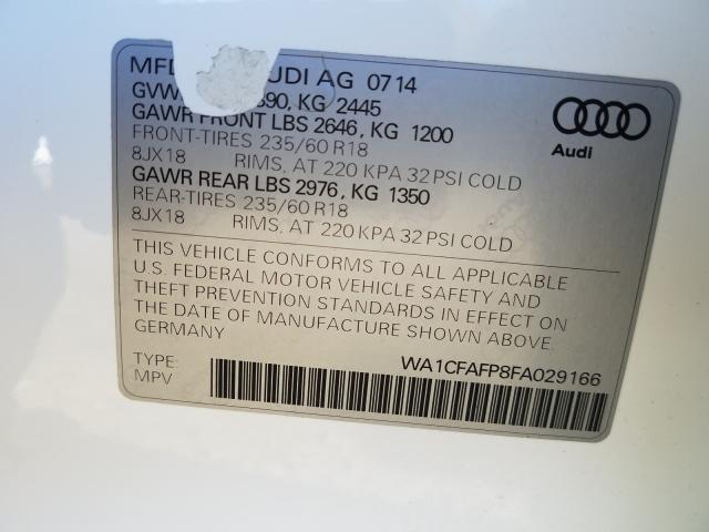 Photo 9 VIN: WA1CFAFP8FA029166 - AUDI Q5 PREMIUM 