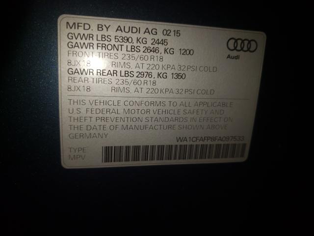 Photo 9 VIN: WA1CFAFP8FA097533 - AUDI Q5 PREMIUM 