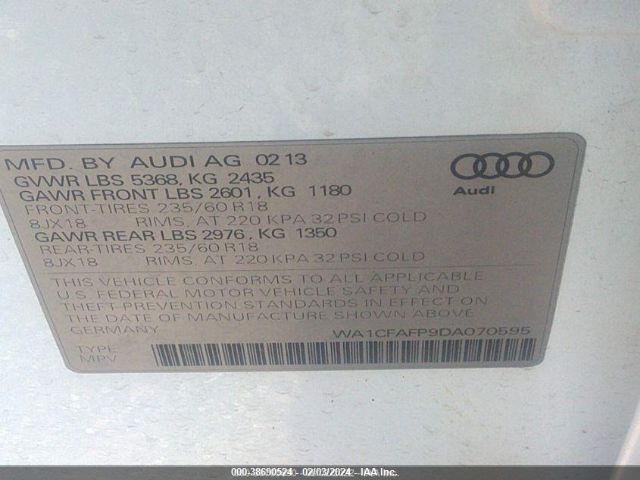 Photo 8 VIN: WA1CFAFP9DA070595 - AUDI Q5 