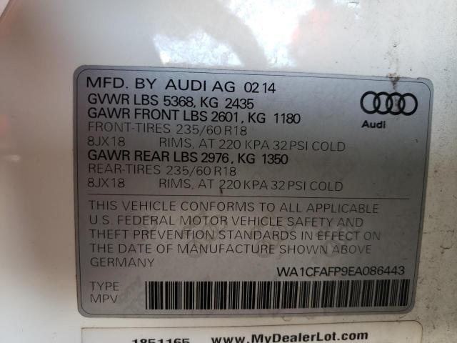 Photo 9 VIN: WA1CFAFP9EA086443 - AUDI Q5 PREMIUM 