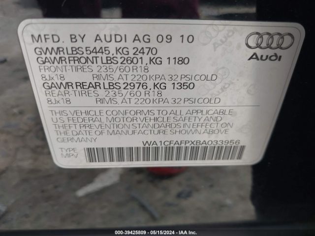 Photo 8 VIN: WA1CFAFPXBA033956 - AUDI Q5 