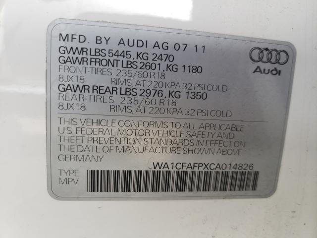 Photo 9 VIN: WA1CFAFPXCA014826 - AUDI Q5 PREMIUM 