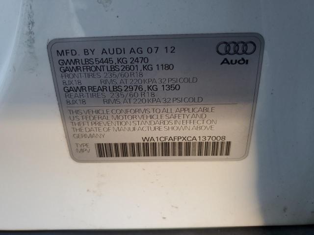 Photo 12 VIN: WA1CFAFPXCA137008 - AUDI Q5 PREMIUM 