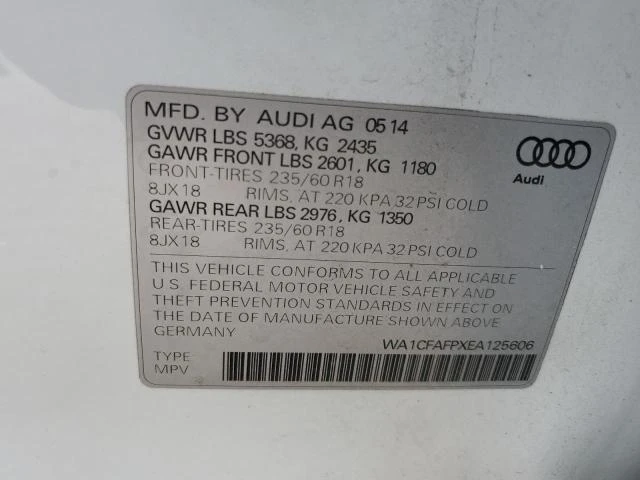 Photo 12 VIN: WA1CFAFPXEA125606 - AUDI Q5 PREMIUM 