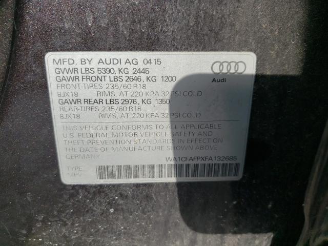 Photo 9 VIN: WA1CFAFPXFA132685 - AUDI Q5 PREMIUM 