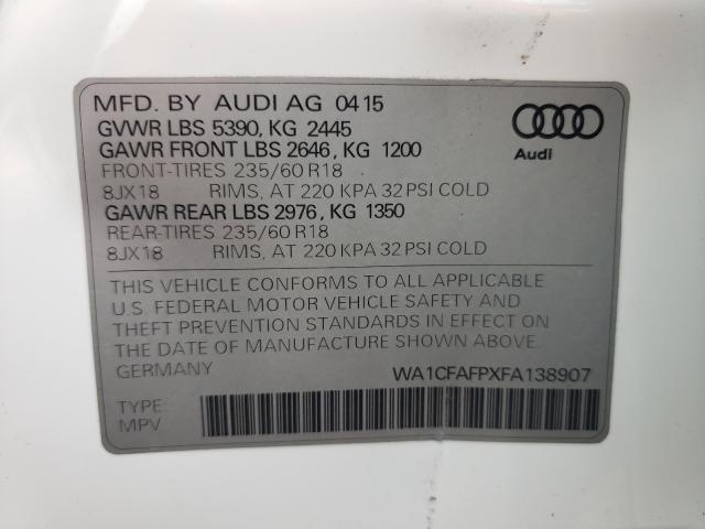 Photo 9 VIN: WA1CFAFPXFA138907 - AUDI Q5 PREMIUM 