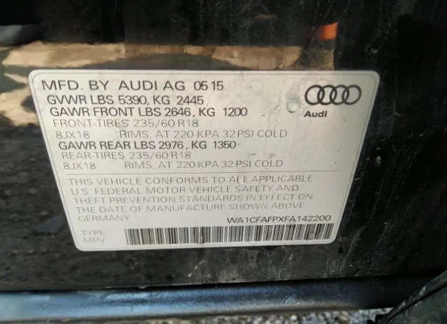 Photo 8 VIN: WA1CFAFPXFA142200 - AUDI Q5 