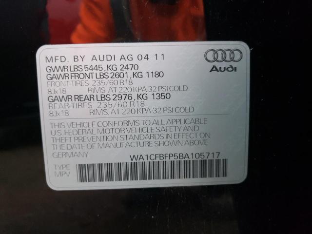 Photo 9 VIN: WA1CFBFP5BA105717 - AUDI Q5 PREMIUM 