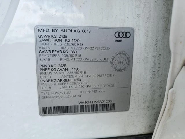 Photo 13 VIN: WA1CFCFP2EA012065 - AUDI Q5 PREMIUM 