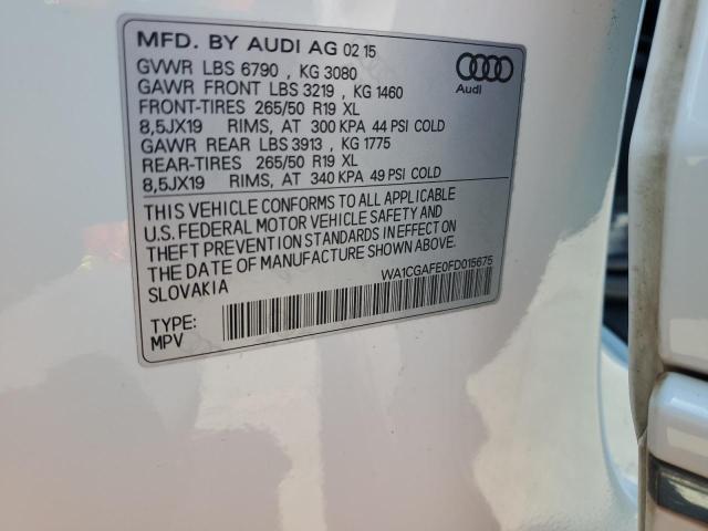 Photo 12 VIN: WA1CGAFE0FD015675 - AUDI Q7 PREMIUM 