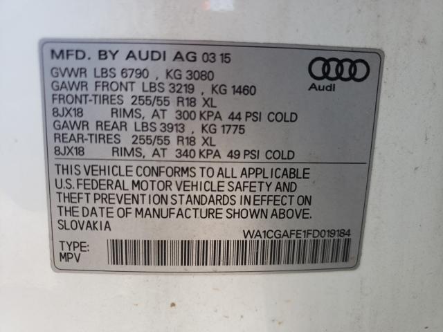 Photo 9 VIN: WA1CGAFE1FD019184 - AUDI Q7 