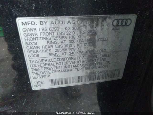 Photo 8 VIN: WA1CGAFE2FD019663 - AUDI Q7 