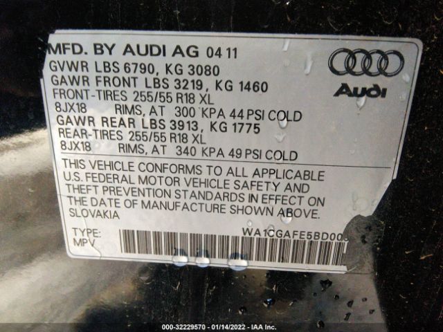 Photo 8 VIN: WA1CGAFE5BD009414 - AUDI Q7 