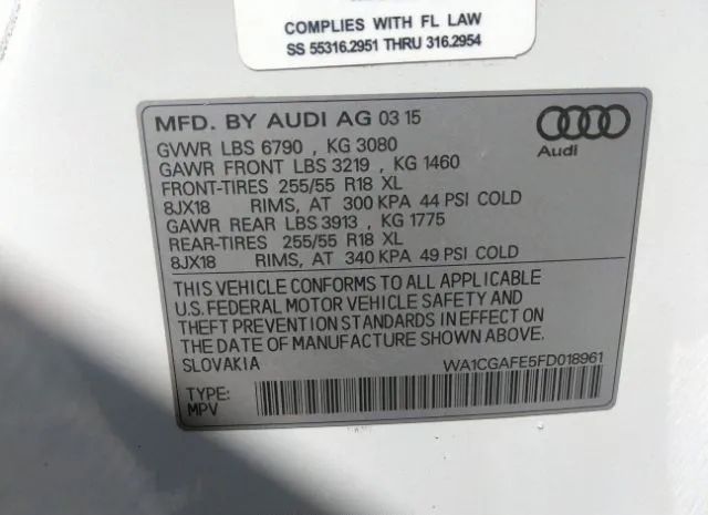 Photo 8 VIN: WA1CGAFE5FD018961 - AUDI Q7 