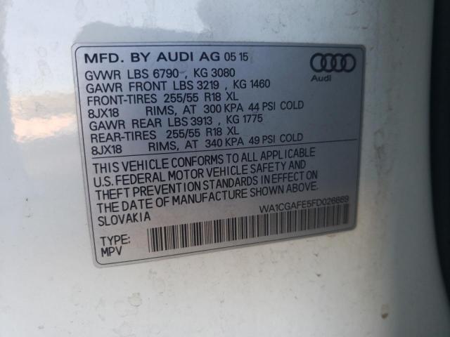 Photo 9 VIN: WA1CGAFE5FD026669 - AUDI Q7 PREMIUM 