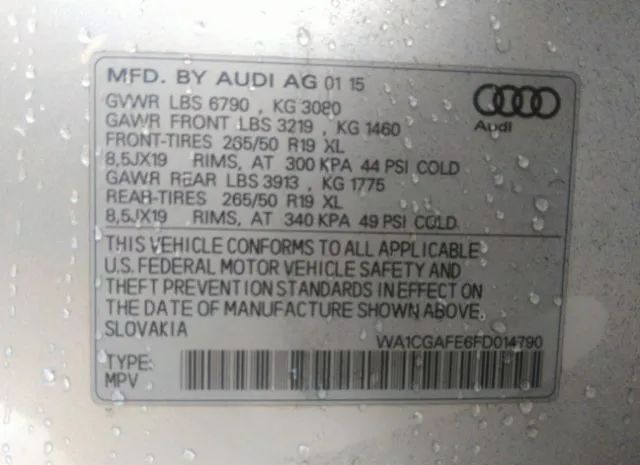 Photo 8 VIN: WA1CGAFE6FD014790 - AUDI Q7 