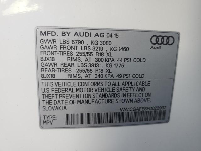 Photo 12 VIN: WA1CGAFE8FD022907 - AUDI Q7 PREMIUM 