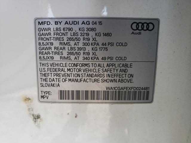 Photo 12 VIN: WA1CGAFEXFD024481 - AUDI Q7 PREMIUM 