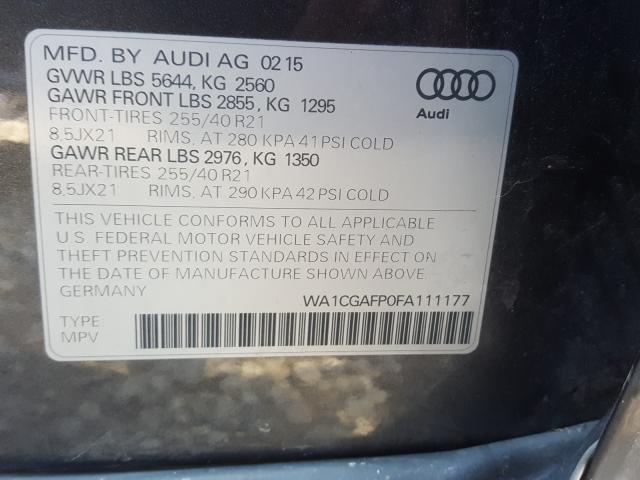 Photo 9 VIN: WA1CGAFP0FA111177 - AUDI SQ5 PREMIU 