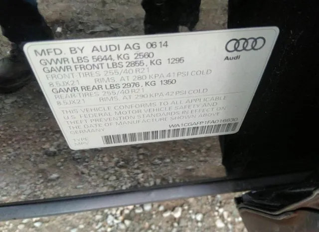 Photo 8 VIN: WA1CGAFP1FA016630 - AUDI SQ5 